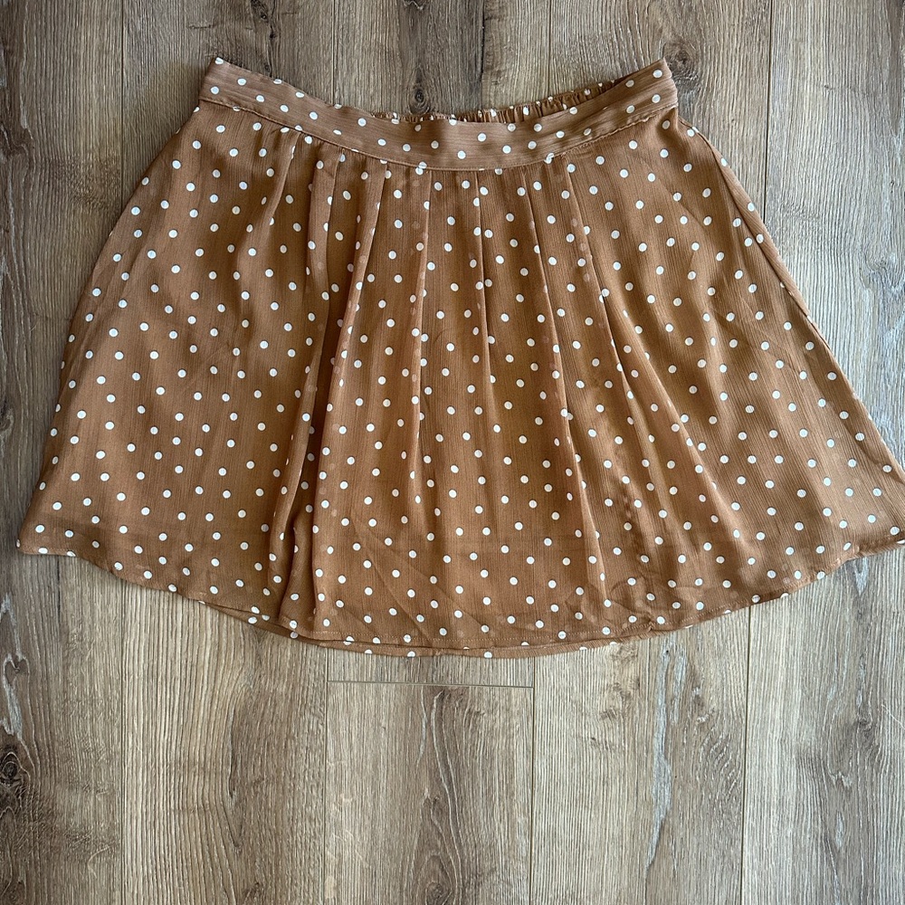 Old Navy Gold Pleated Skater Mini Skirt